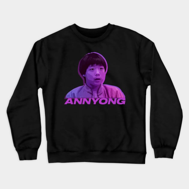 Hello Annyong Crewneck Sweatshirt by Meta Cortex